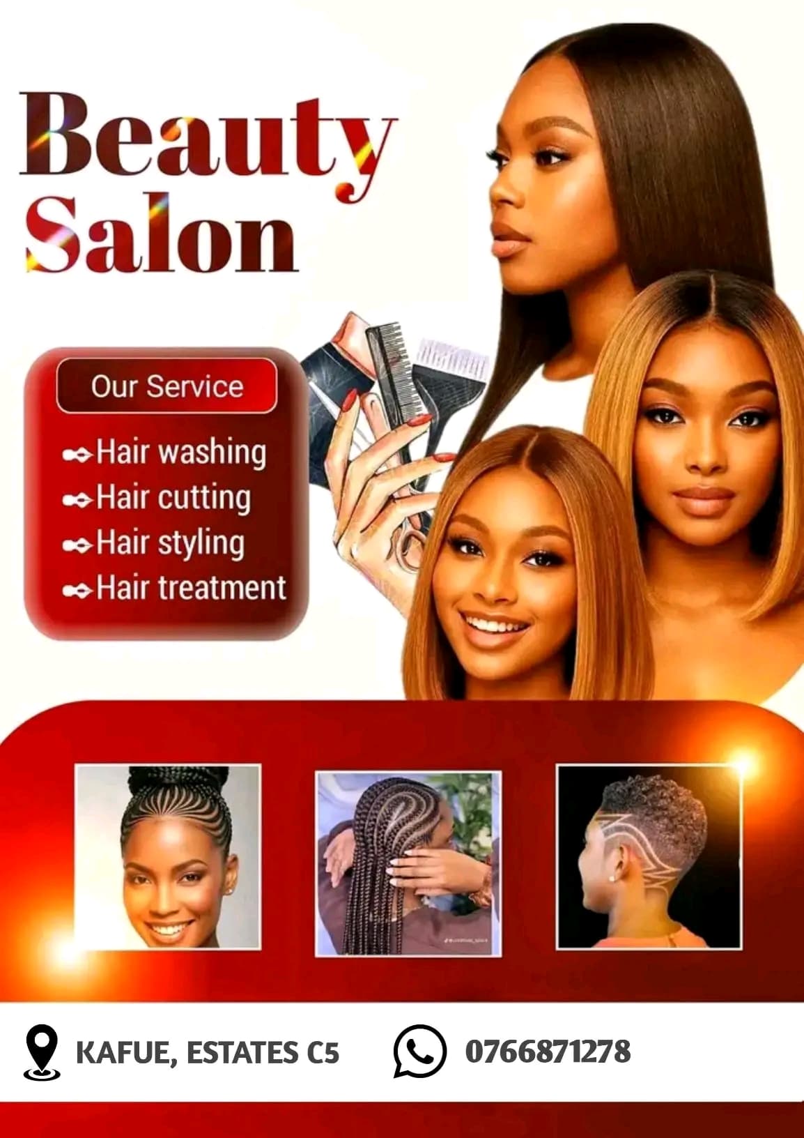 Beauty salon promotional flyer