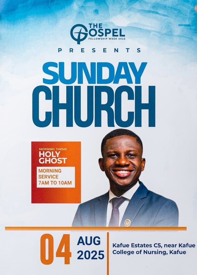 Sunday Church service flyer