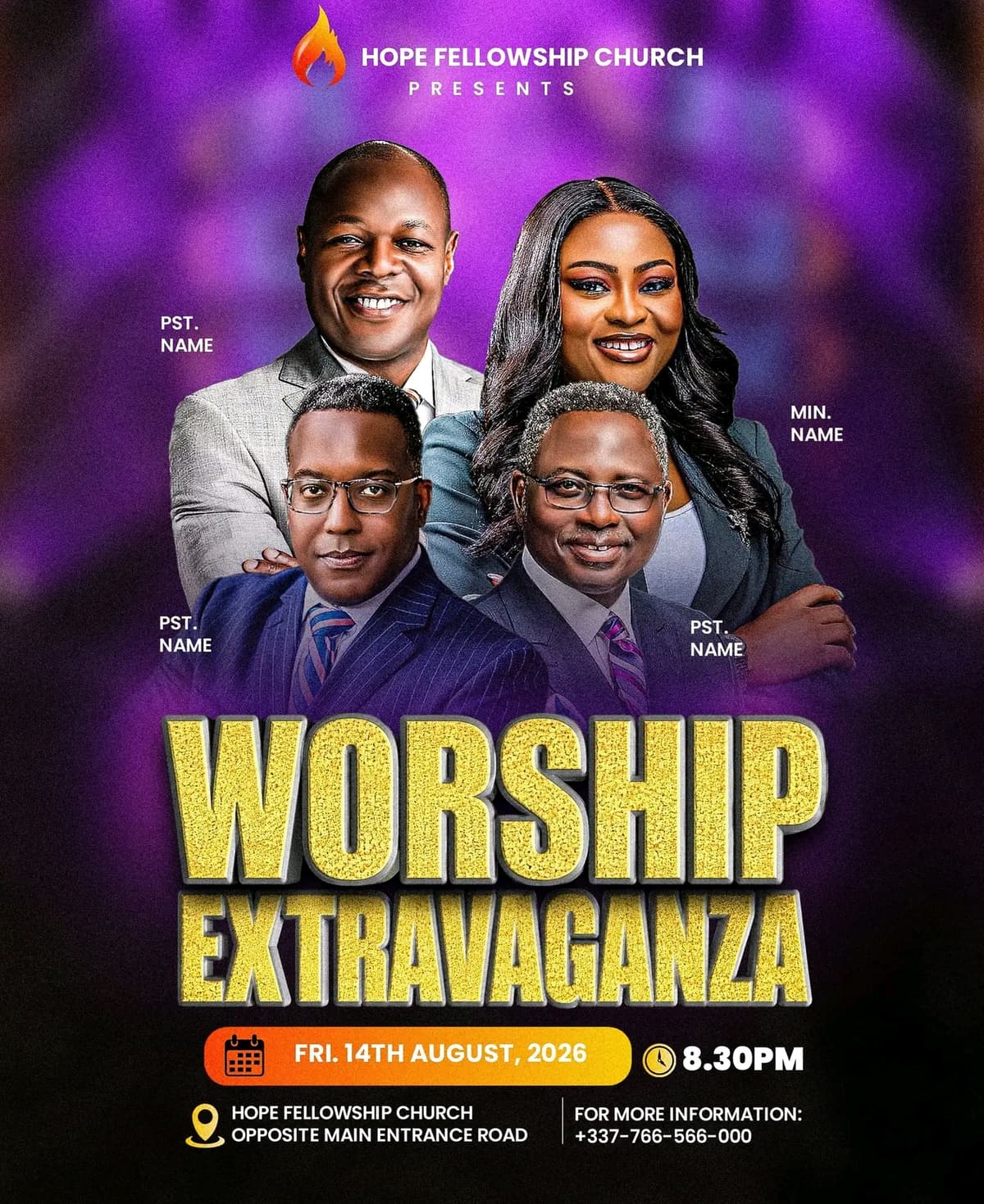 Hope Fellowship Church Worship Extravaganza flyer